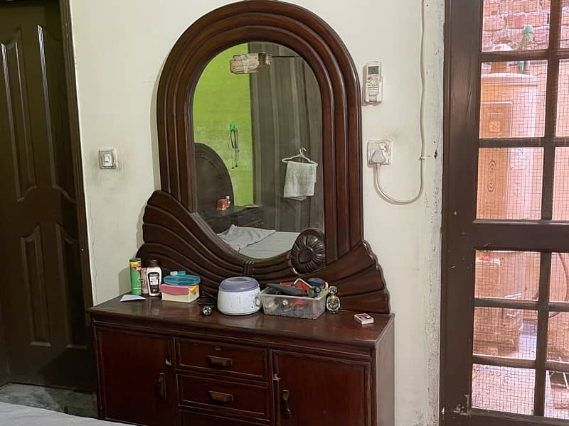 wooden bed with dressing table 1