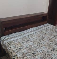 Wooden bed with side tables (Used) 0