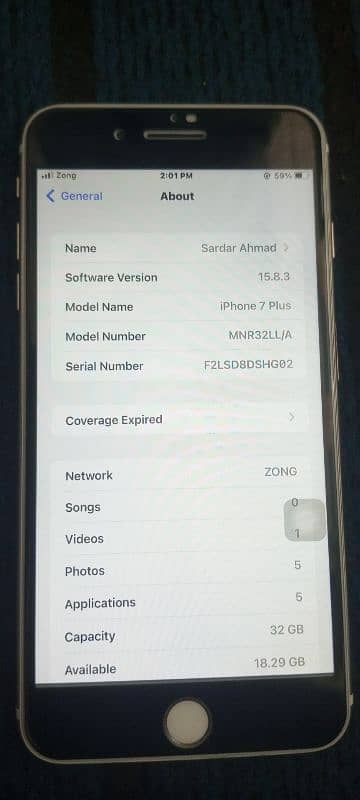 I PHONE 7+ 32 GB PTA 3