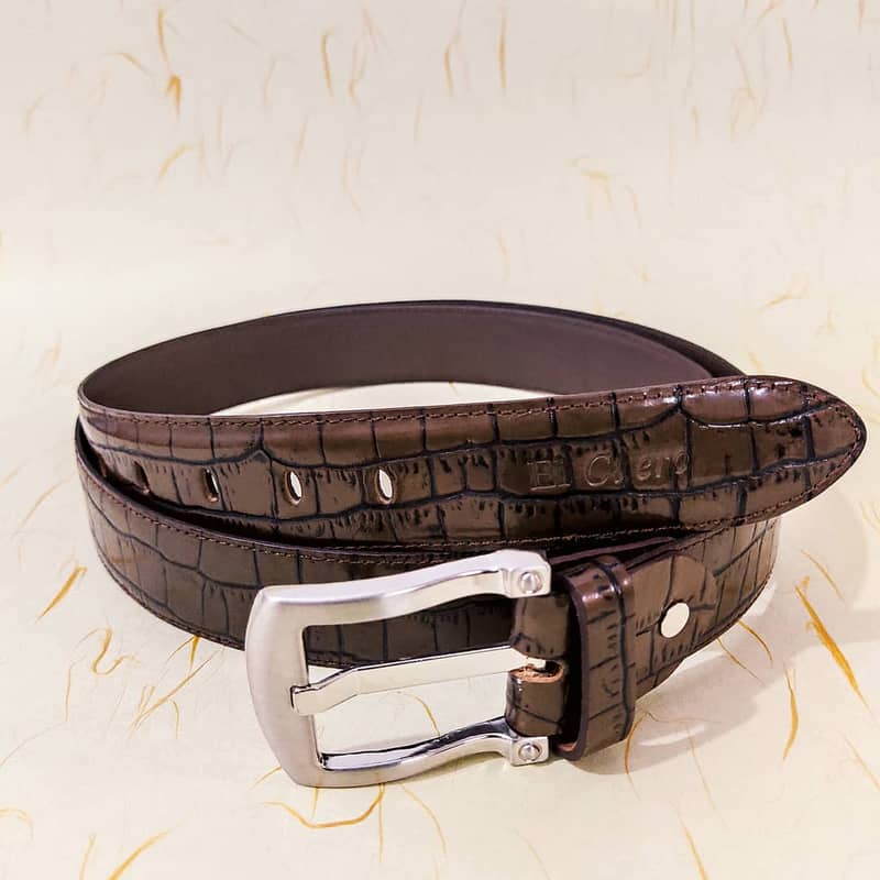 Genuine cow hide leather belt 1