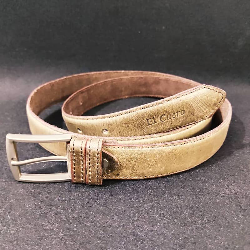 Genuine cow hide leather belt 3