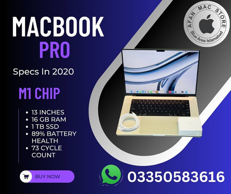 Macbook pro M1 13inches 16gbram/1tbssd 5