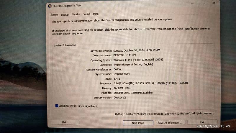 4 Gb Dedicated Graphics Core i7 8th gen Dell laptop for sale 9