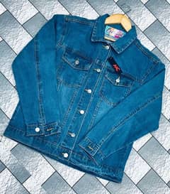 1 PC women's stitched denim plain demon jacket