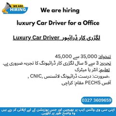 Luxury Car Driver for Office