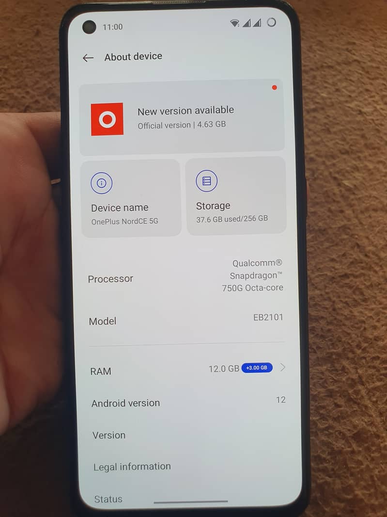 OnePlus Nord ce 5g 9/10 condition with box dual Sim 12/256 0