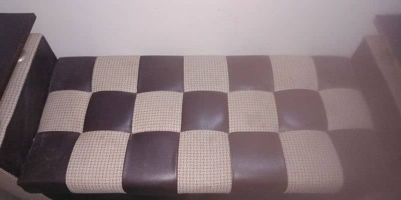 Brown L shape sofa set 2