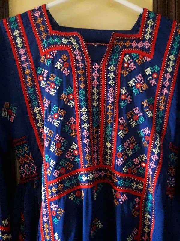 Balochi Hand Embroidered 3 piece dress 1