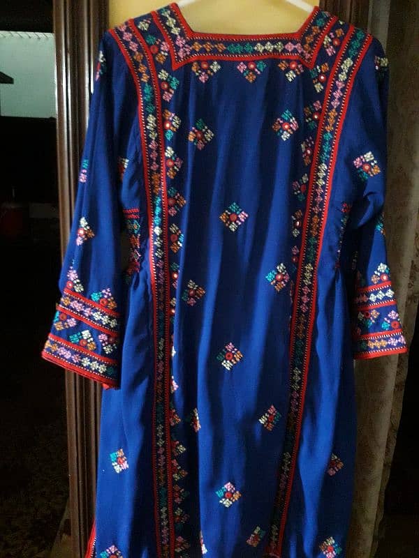 Balochi Hand Embroidered 3 piece dress 4