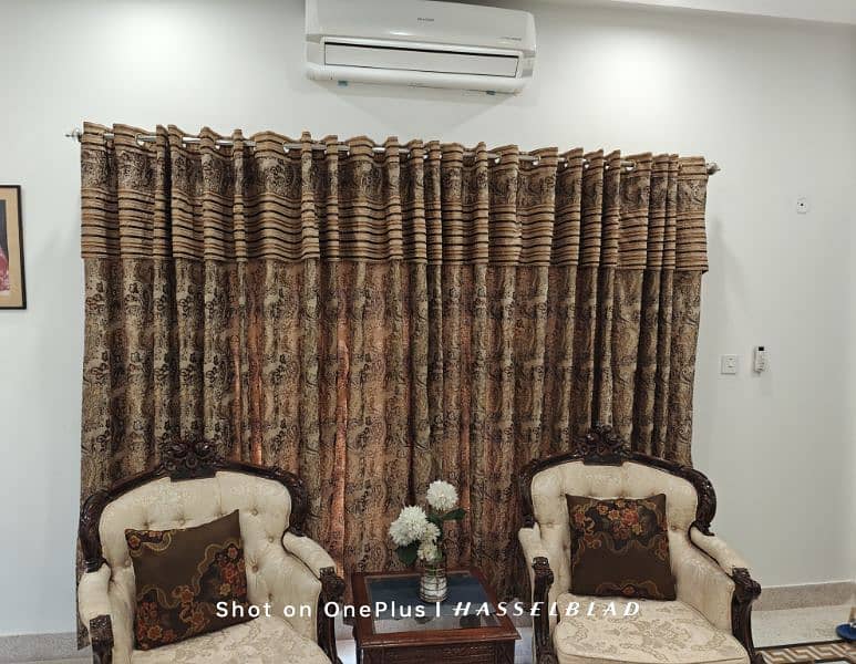 Curtains for 2 windows with  background jaali 1