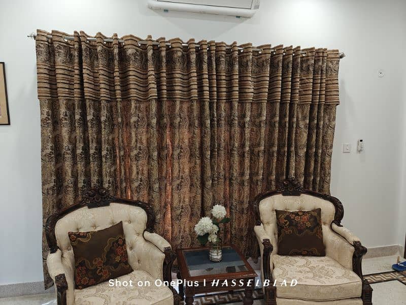 Curtains for 2 windows with  background jaali 2