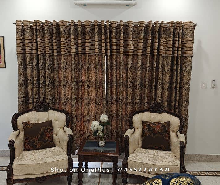 Curtains for 2 windows with  background jaali 4