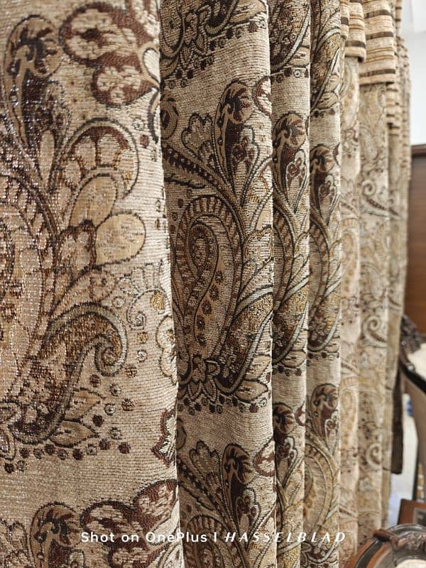 Curtains for 2 windows with  background jaali 7