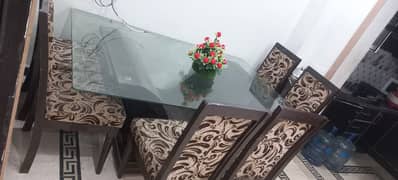 dinning table for sale 6 chair lush condition 0309 8265689 03358573833