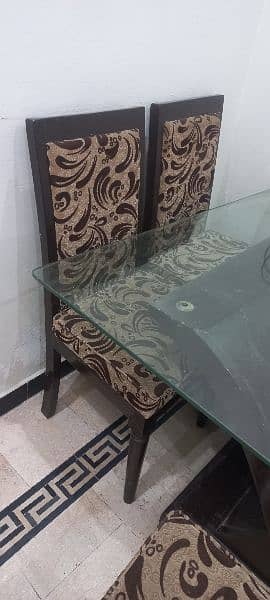 dinning table for sale 6 chair lush condition 0309 8265689 03358573833 9