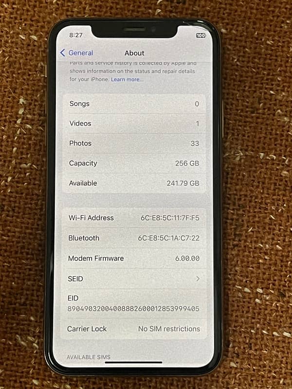 Iphone Xs 256GB Dual Sim Non Active 5