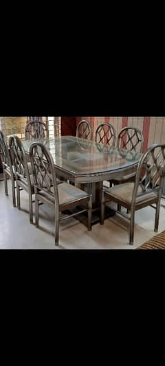 diyaar wooden /dining table/with 8 chairs