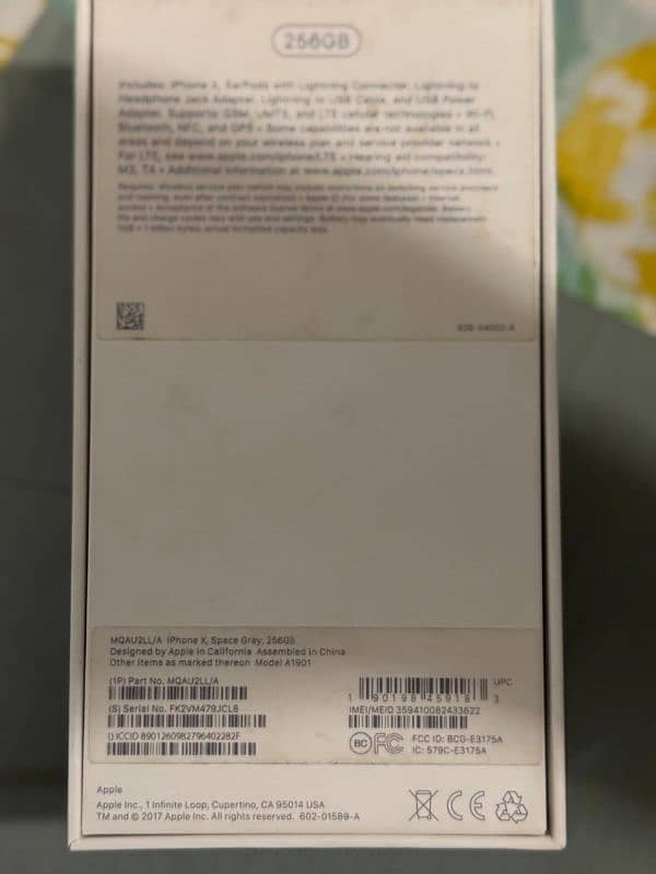 iPhone X 256gb PTA Approved with box 4