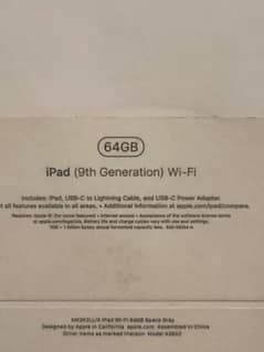 i pad 9 generation 64GB