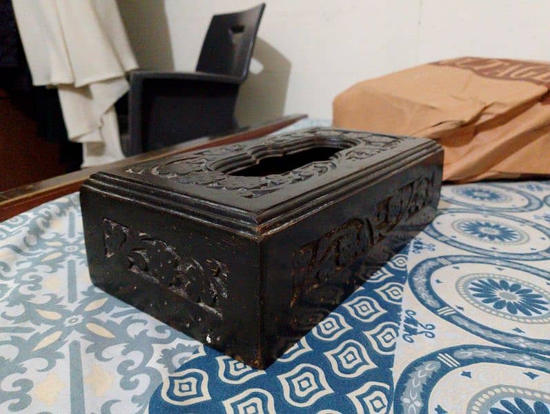 tissue box in cheap price pure wooden 2