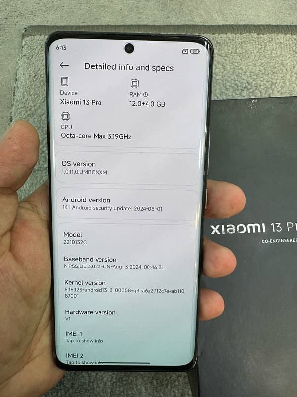 Xiaomi Mi 13 Pro official  PTA 1