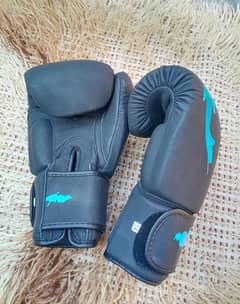 Leather Boxing Gloves 14 oz Black 0