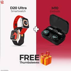 M10 Earbuds With Free D20 Ultra