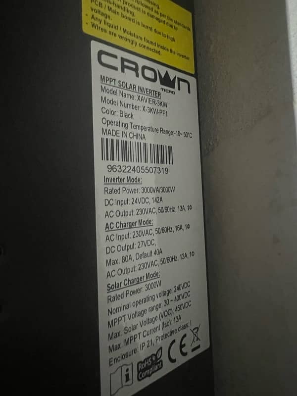 2 Month use inverter crown 3kv 2