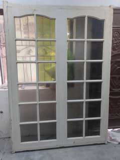 2 sets of wooden door with frame