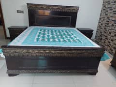 King Size Bed with two side tables and dressing table