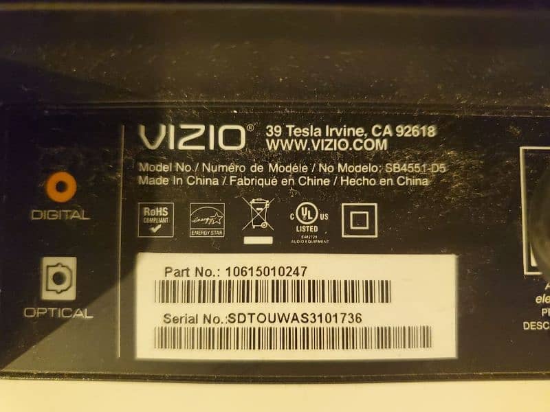 vizio soumd bar 45inch big sound bar only spund bar ha pora system ni 1