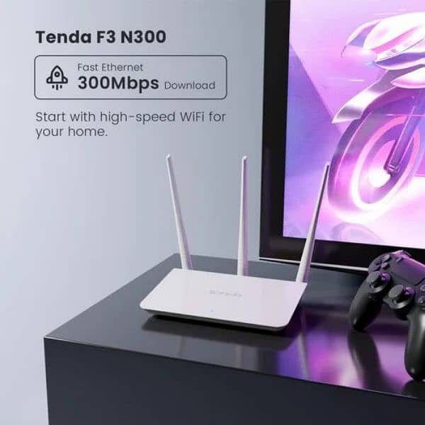 Brand New Tenda F3  Easy Setup Router| 300 Mbps| 3 Antenna| Heavy Duty 2