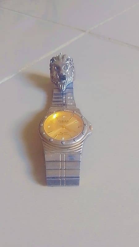 omax quartz luxury watch with free lion ring 0