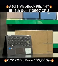 Asus VivoBook Flip 14 Inch Intel i5 11th Gen 8GB 512GB With Box