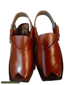 Men's Leather Plain Peshawari Chappal