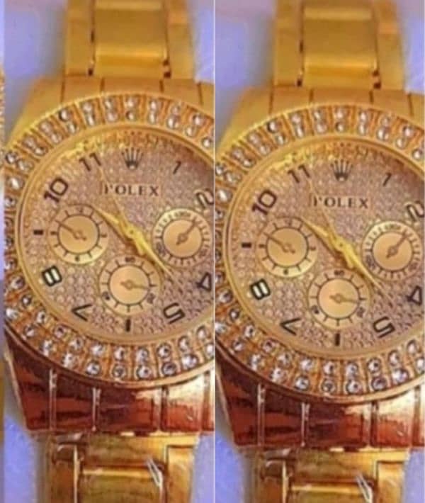 Stylish Golden Watch for Man's With Free Gift Box 2