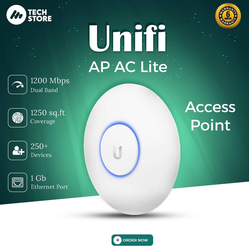 Access Point Ubiquiti UniFi AP-AC-LITE | UAP-AC-LITE | (Branded Used) 0