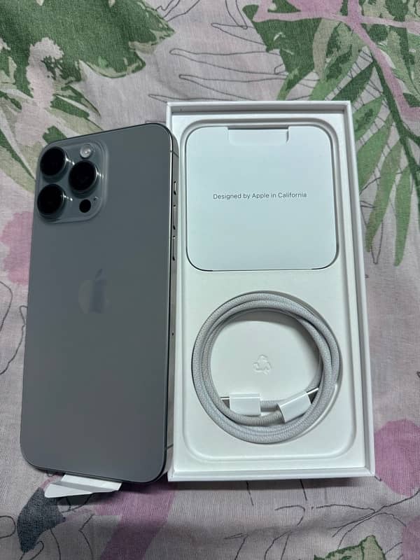 IPHONE 15 PRO MAX 256 GB NATURAL TITANIUM DUAL PHYSICAL NON PTA. 2