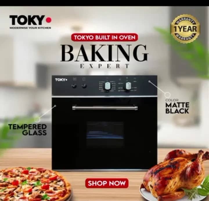 TOKYO Gas Built-in Oven 21by21 (MATE - Black) - Brand Warranty 0