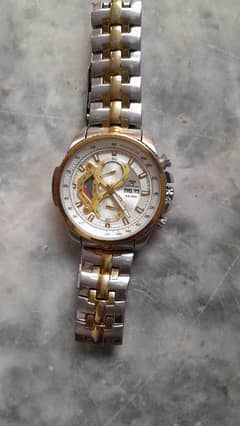 Casio Eddifice men gold dial chronograph 0