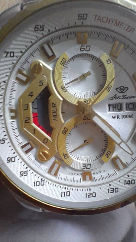 Casio Eddifice men gold dial chronograph 1