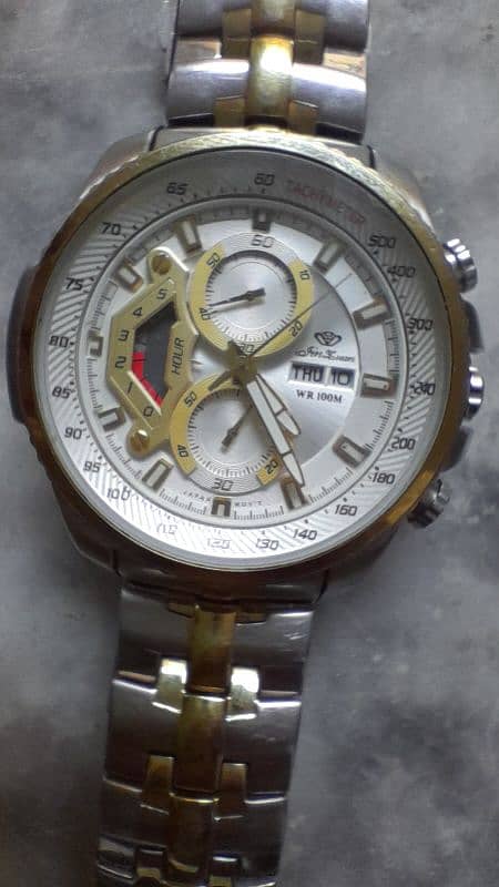 Casio Eddifice men gold dial chronograph 5