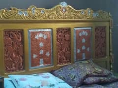 pure wood bed set for sale in good condition