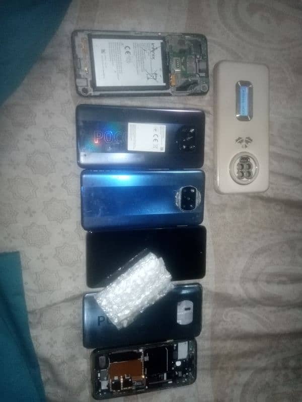 2 Poco,google pixel 4,Infinix smart 4 dead 1