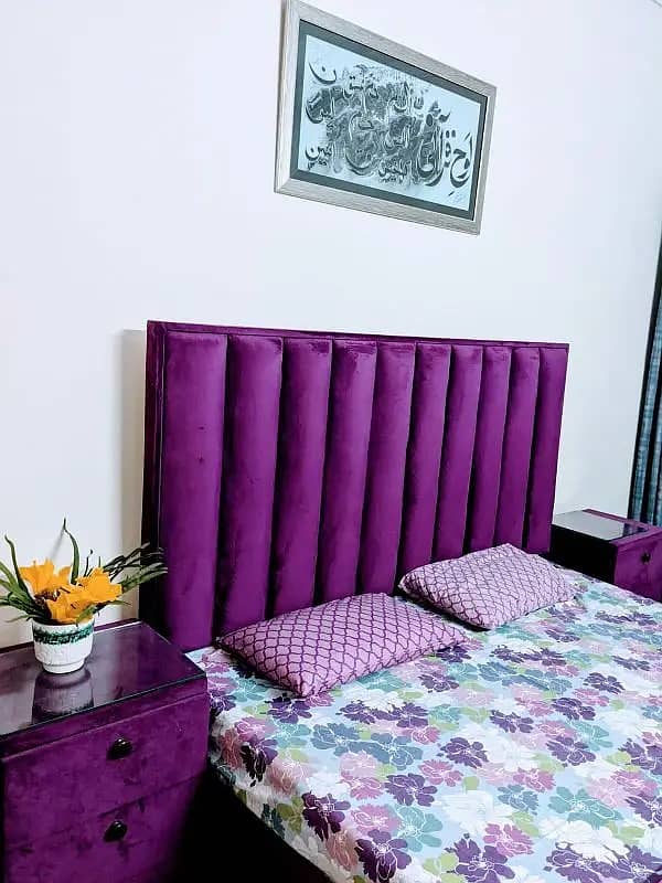 bed set with dressing / wooden poshish bed set / bedroom furniture 2