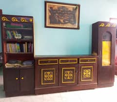 Divider Showcase with Book Shelve Wardrobes For Sale