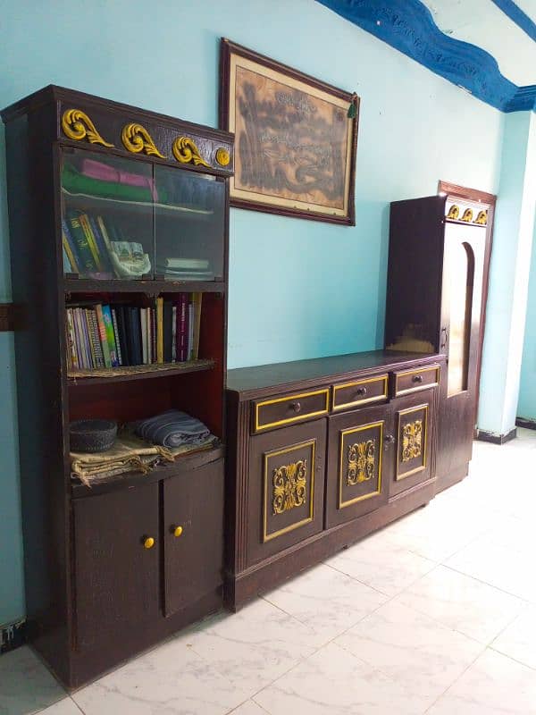 Divider Showcase with Book Shelve Wardrobes For Sale 2