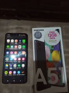 samsung a51 with compelete box no open no repair all orignal