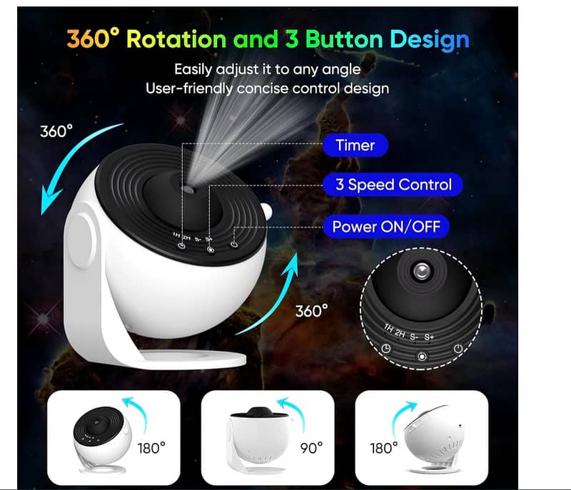 12in1 Planetarium Solar System Galaxy Nebula Night Light Projector Kid 5