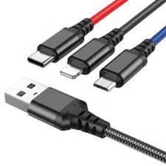 3 in 1 charging cable (All Pakistan cash on delivery )